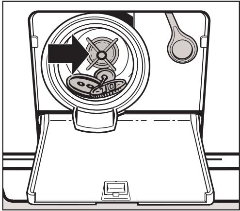 MIELE W 1213 - Cleaning the drain pump - 5