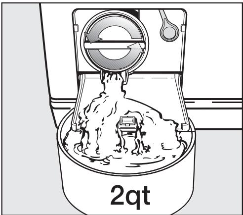 MIELE W 1213 - Cleaning the drain pump - 3