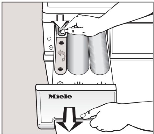 MIELE W 1213 - Cleaning the detergent drawer - 1