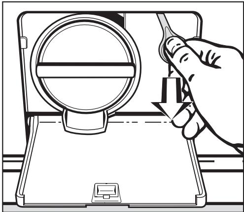 MIELE W 1213 - Opening the drum door during a power failure - 3