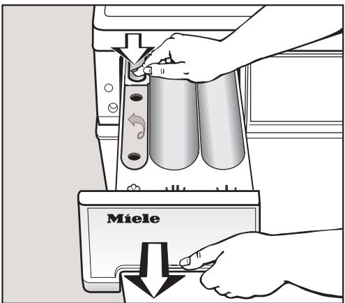 MIELE W 1215 - Cleaning the detergent drawer - 1