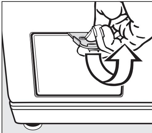 MIELE W 1215 - Opening the drum door during a power failure - 2