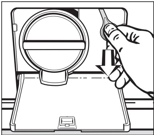 MIELE W 1215 - Opening the drum door during a power failure - 3