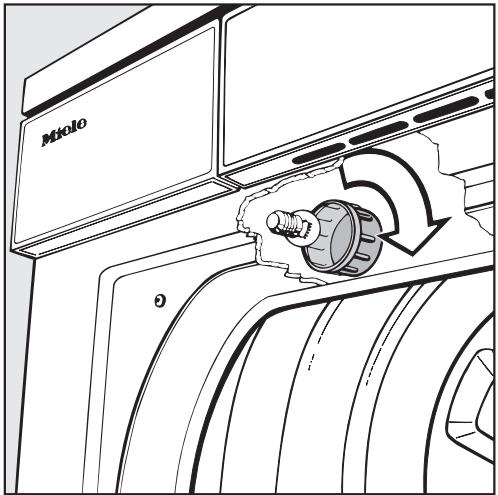 MIELE T 494 C - The interior drum lighting does not come on: changing the bulb - 1