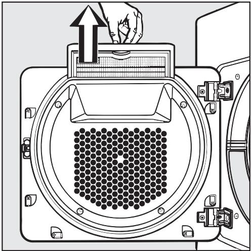 MIELE T 494 C - Cleaning the fluff filters - 1
