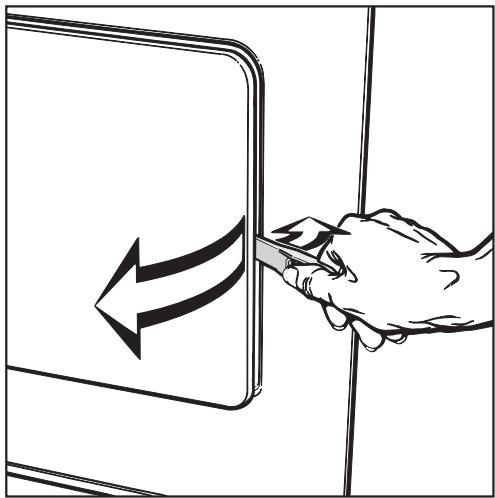 MIELE T 494 C - Opening the door in the event of a power failure. - 1