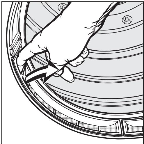 MIELE T 494 C - Cleaning the fluff filters - 2