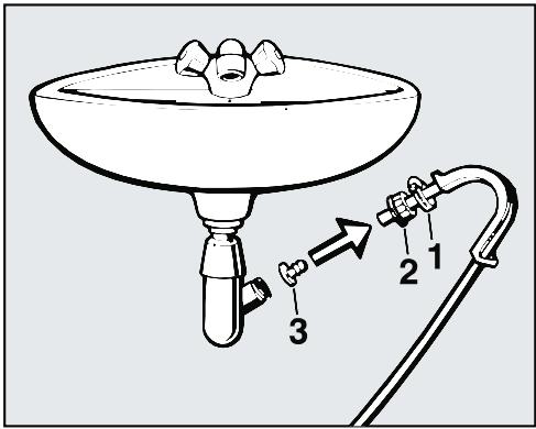 MIELE T 494 C - Connection to wash basin drain outlet (where appropriate) - 1