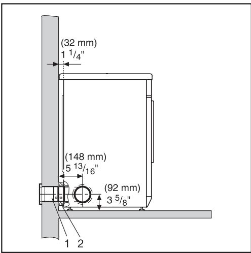 MIELE T 1302 - Direct wall connection - 2