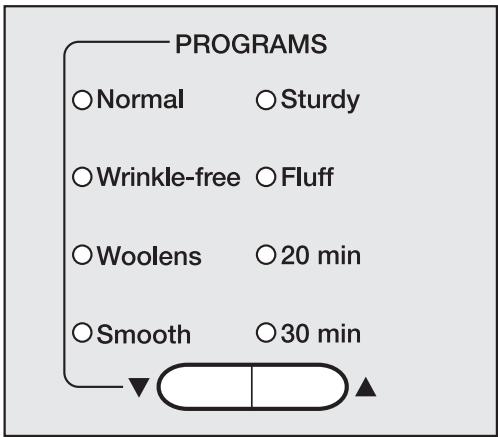 MIELE T 1302 - Select a program - 1