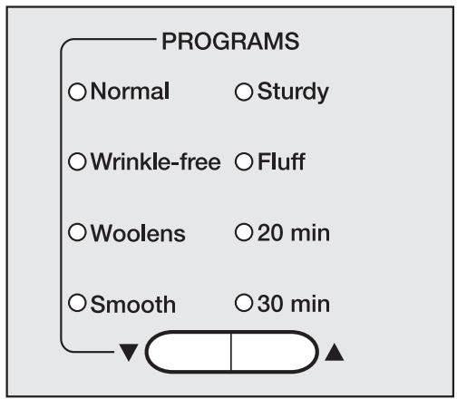 MIELE T 1323 C - Select a program - 1