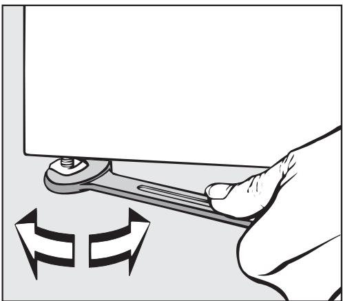 MIELE T 1323 C - Leveling the dryer - 2