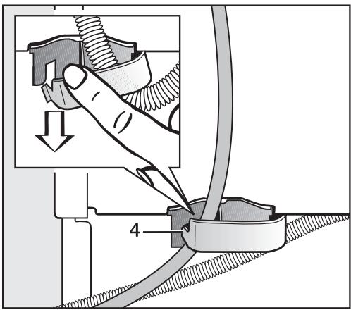 MIELE T 1329 C - Installing the drain hose - 2