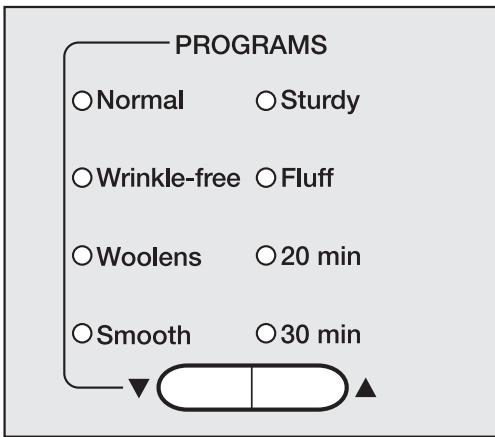 MIELE T 1329 C - Select a program - 1