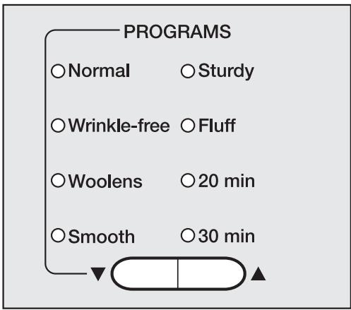 MIELE T 1332 C - Select a program - 1