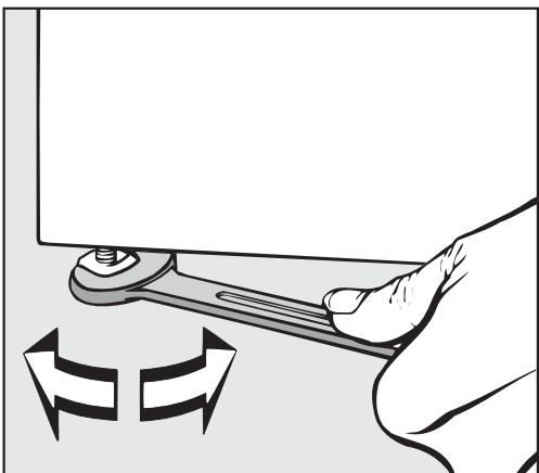 MIELE T 1332 C - Leveling the dryer - 2
