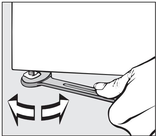 MIELE T 1413 - Leveling the dryer - 2