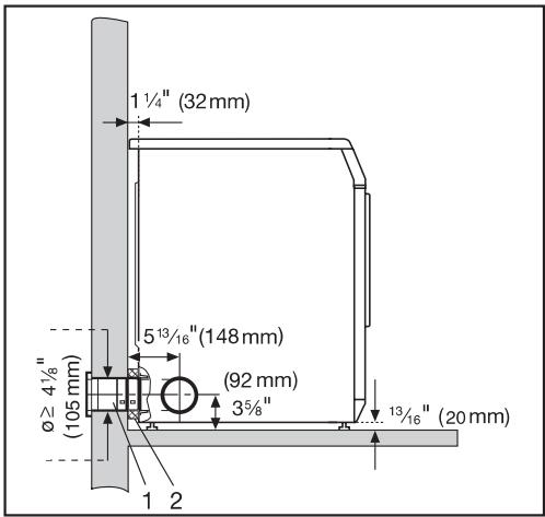 MIELE T 1413 - Direct wall connection - 2