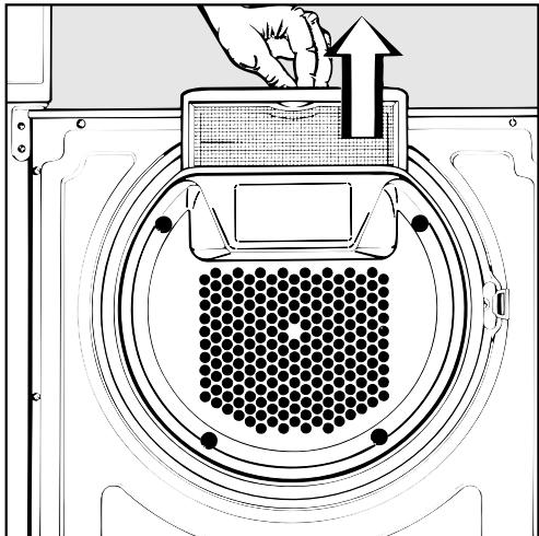 MIELE T 1570 C - Cleaning the lint filters - 1
