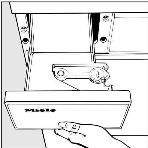 MIELE T 1570 C - USER MAINTENANCE INSTRUCTIONS Emptying the condensed water container - 1