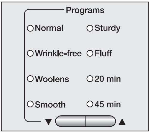 MIELE T 8012 C - Select a program - 1