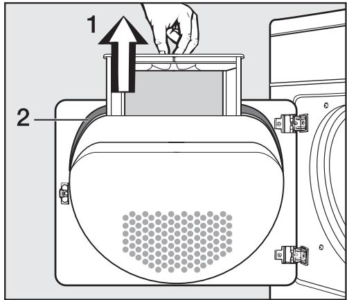 MIELE T 8013 C - Cleaning the lint filter - 1