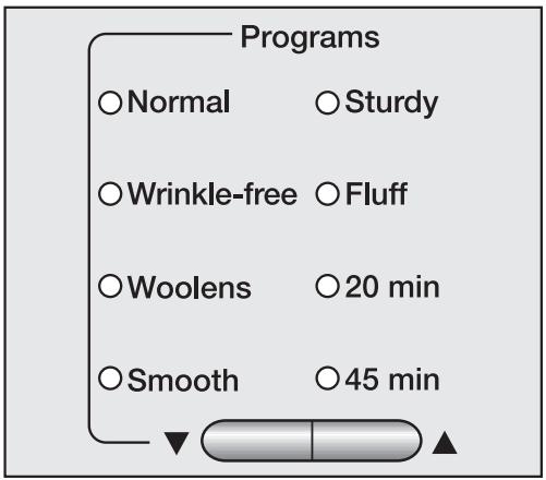 MIELE T 8013 C - Select a program - 1