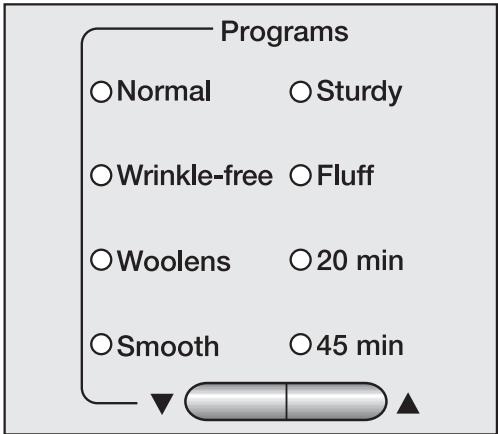 MIELE T 8013 C - Select a program - 1