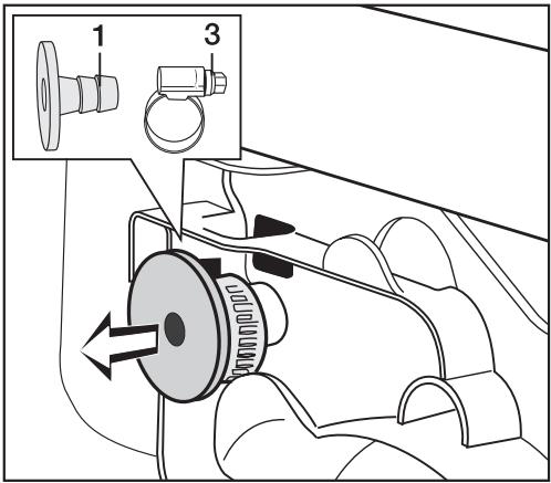 MIELE T 8013 C - Example: Connection to a sink standpipe - 1