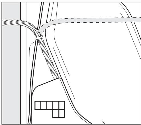 MIELE T 7644 C - Arranging the drain hose - 2