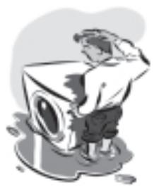 INDESIT W 104 T - The washing machine continuously fills and drains water. - 3