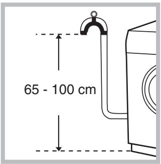 INDESIT WIXL 105 - Anschluss des Ablaufschlauches - 1
