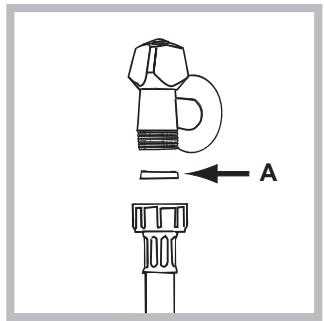 INDESIT IWUC4105 - Connecting the water inlet hose - 1