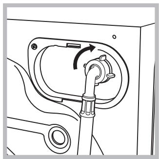 INDESIT IWUC4105 - Connecting the water inlet hose - 2