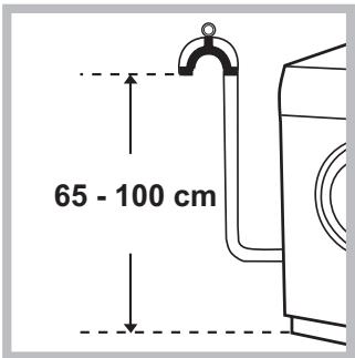 INDESIT IWUC4105 - Свързване на маркуча за мръсната вода - 1
