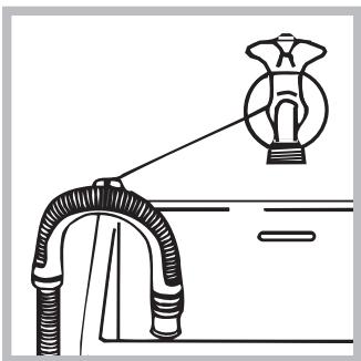 INDESIT WIDL 146 - Connecting the drain hose - 3