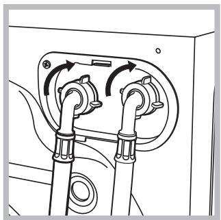 INDESIT WIDL 146 - Connecting the water inlet hose - 2