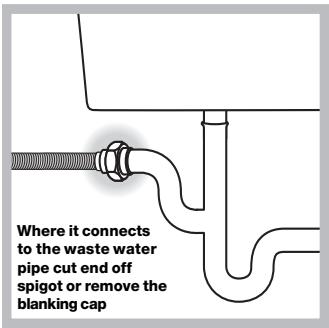 INDESIT WIDL 146 - Connecting the drain hose - 2