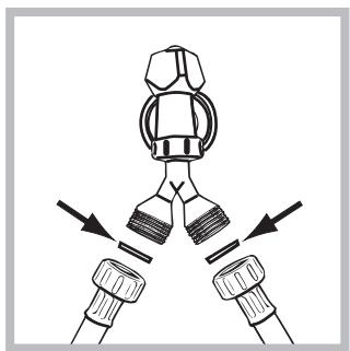 INDESIT WIDL 146 - Connecting the water inlet hose - 1