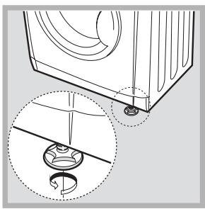 INDESIT IDVA 735, IDVA735, IDVA735, IDVA735FR - Levelling the tumble dryer - 2