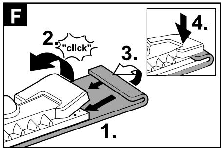 F 2 "click" 3. 1. 4.