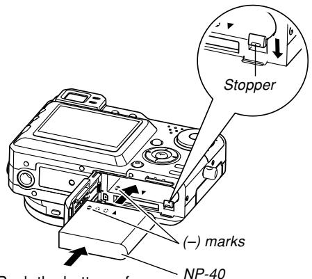 CASIO EX-P600 - To load the battery - 2