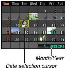 CASIO EX-P600 - Displaying the Calendar Screen - 1