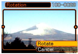 CASIO EX-P600 - Rotating the Display Image - 1