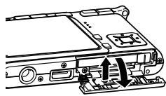 CASIO EXILIM EX-S500 - To insert a memory card into the camera - 1