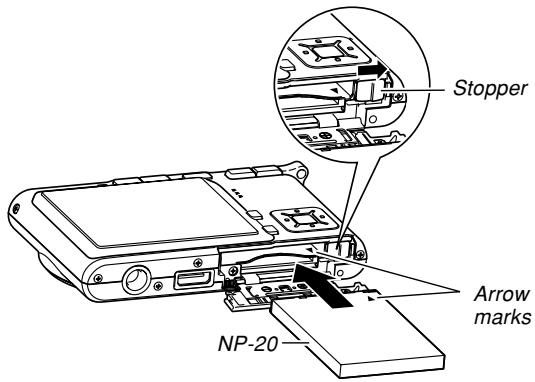 Stopper Arrow marks NP-20