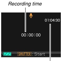 Recording time 01:04:30 00:00:00 [SHUTTER]: Start