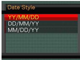 Date Style YY/MM/DD DD/MM/YY MM/DD/YY
