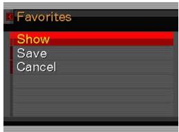 Favorites Show Save Cancel