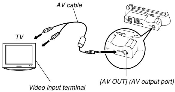 TV AV cable Video input terminal [AV OUT] (AV output port)